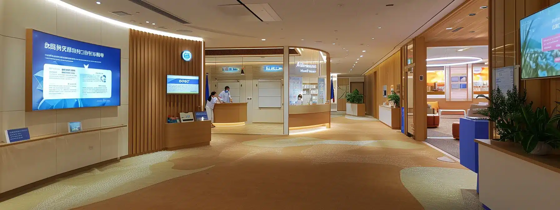 a well-lit, modern alzheimer care facility reception area, featuring friendly staff engaging with families while displaying relevant certifications and informational materials on the walls, conveying a sense of trust and professionalism in the care of patients. a well-lit, modern alzheimer care facility reception area, featuring friendly staff engaging with families while displaying relevant certifications and informational materials on the walls, conveying a sense of trust and professionalism in the care of patients.