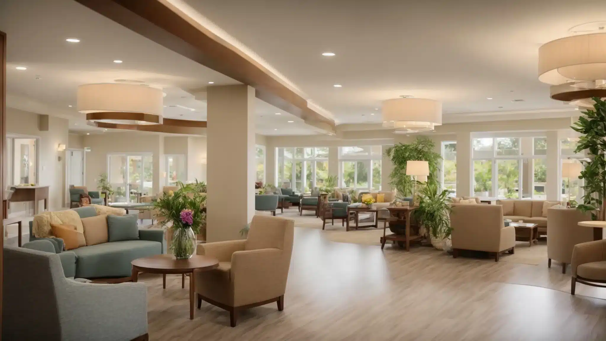 a serene and inviting assisted living space, filled with natural light, showcases individualized care plans through vibrant therapy gardens and cozy communal areas that reflect a harmonious blend of physical, emotional, and spiritual enrichment for residents. a serene and inviting assisted living space, filled with natural light, showcases individualized care plans through vibrant therapy gardens and cozy communal areas that reflect a harmonious blend of physical, emotional, and spiritual enrichment for residents.