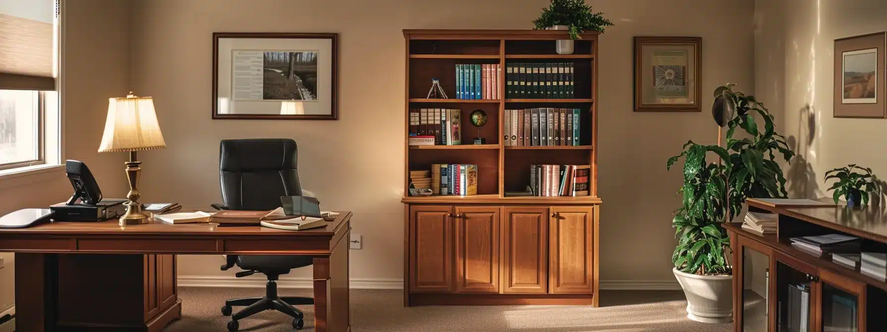 a warmly lit, inviting office space in michigan showcases a professional discussing affordable dementia care options, filled with informative brochures and calming décor that emphasizes dignity and support. a warmly lit, inviting office space in michigan showcases a professional discussing affordable dementia care options, filled with informative brochures and calming décor that emphasizes dignity and support.