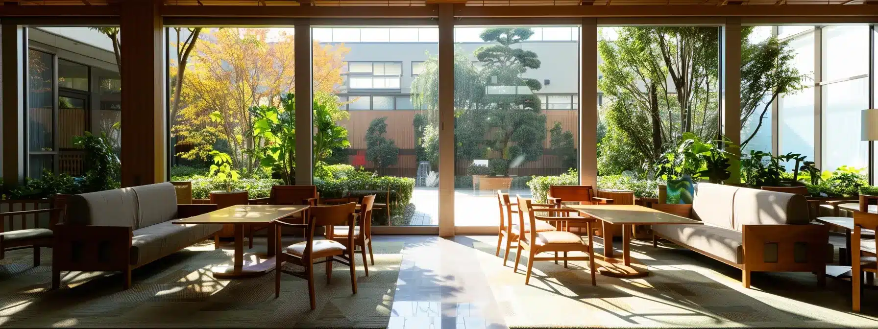 a warm and inviting common area of a dementia care facility features comfortable seating and soft, ambient lighting, where residents engage in social activities and receive compassionate support from attentive staff. a warm and inviting common area of a dementia care facility features comfortable seating and soft, ambient lighting, where residents engage in social activities and receive compassionate support from attentive staff.