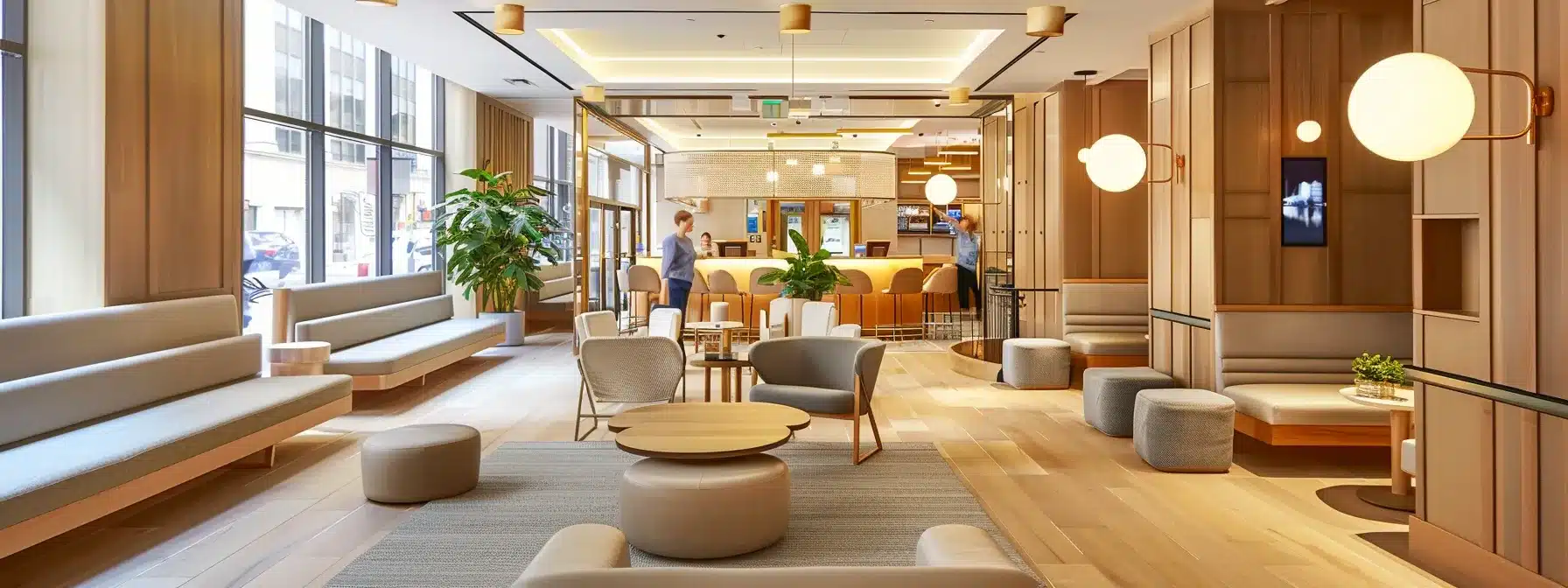 a warm and inviting interior of a dementia-friendly assisted living community in new york city, featuring spacious common areas with comfortable furnishings, friendly staff interacting with residents, and informational displays about care resources, all illuminated by soft artificial lighting to create a sense of safety and belonging. a warm and inviting interior of a dementia-friendly assisted living community in new york city, featuring spacious common areas with comfortable furnishings, friendly staff interacting with residents, and informational displays about care resources, all illuminated by soft artificial lighting to create a sense of safety and belonging.
