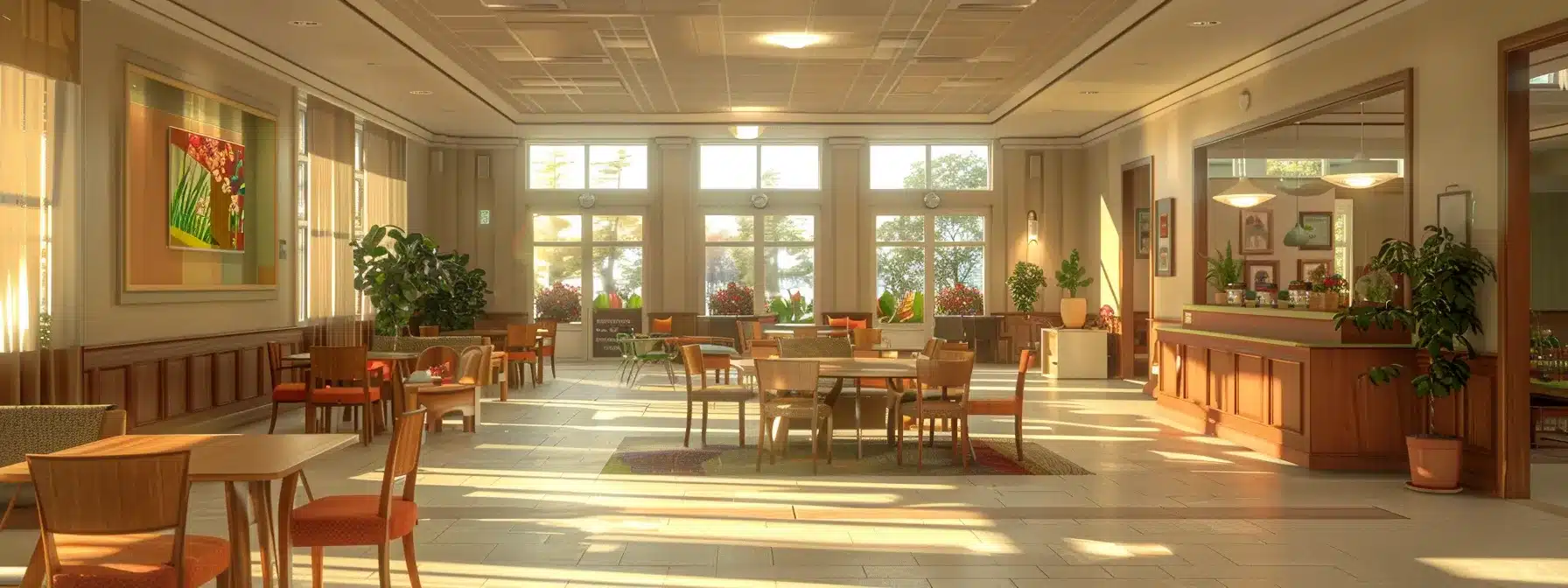 an inviting, well-lit alzheimer's care facility features a warm communal area where family members actively engage in supportive discussions with staff, surrounded by resources and materials that promote family involvement and well-being. an inviting, well-lit alzheimer's care facility features a warm communal area where family members actively engage in supportive discussions with staff, surrounded by resources and materials that promote family involvement and well-being.